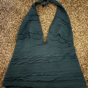 Urban Outfitters Dark Teal Halter Tank Top